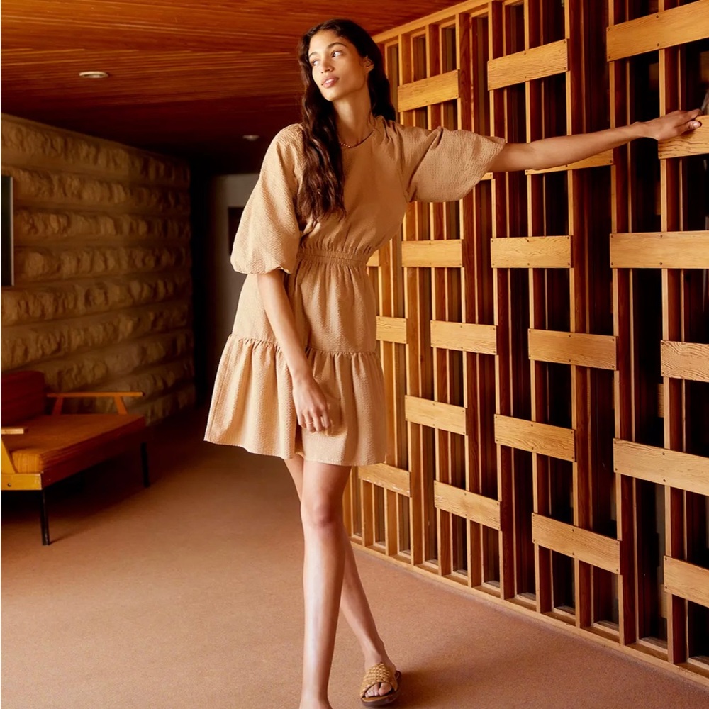 ๐HP๐Madewell Puff-Sleeve Cutout Dress - Picture 1 of 16